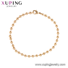 75185 Xuping fashion jewelry made in China wholesale simple gold bead bracelet for women